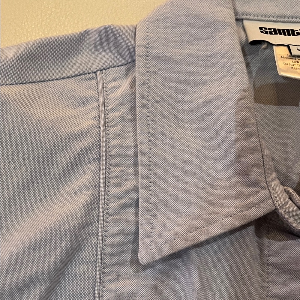 Light Blue tailored Cropped Blouse - Picture 4 of 6